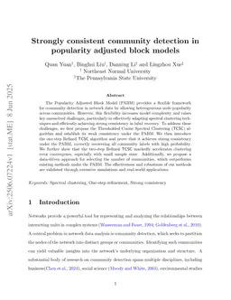 Strongly Consistent Community Detection in Popularity Adjusted Block Models