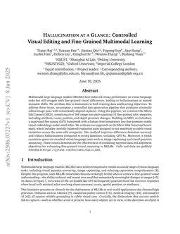 Hallucination at a Glance: Controlled Visual Edits and Fine-Grained Multimodal Learning
