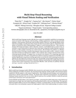 Multi-Step Visual Reasoning with Visual Tokens Scaling and Verification