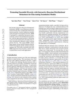 Promoting Ensemble Diversity with Interactive Bayesian Distributional Robustness for Fine-tuning Foundation Models