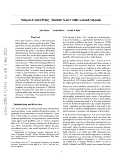 Subgoal-Guided Policy Heuristic Search with Learned Subgoals