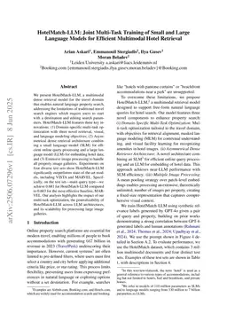 HotelMatch-LLM: Joint Multi-Task Training of Small and Large Language Models for Efficient Multimodal Hotel Retrieval