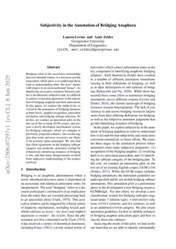 Subjectivity in the Annotation of Bridging Anaphora