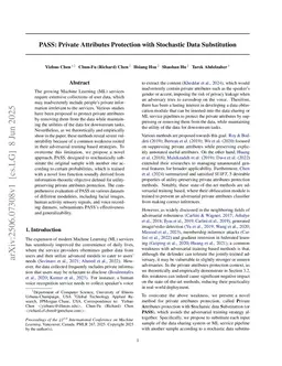 PASS: Private Attributes Protection with Stochastic Data Substitution