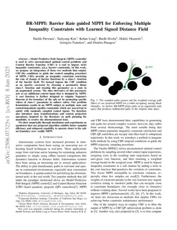 BR-MPPI: Barrier Rate guided MPPI for Enforcing Multiple Inequality Constraints with Learned Signed Distance Field