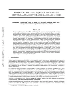 Graph-KV: Breaking Sequence via Injecting Structural Biases into Large Language Models