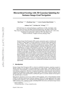Hierarchical Scoring with 3D Gaussian Splatting for Instance Image-Goal Navigation