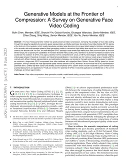 Generative Models at the Frontier of Compression: A Survey on Generative Face Video Coding