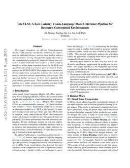 LiteVLM: A Low-Latency Vision-Language Model Inference Pipeline for Resource-Constrained Environments