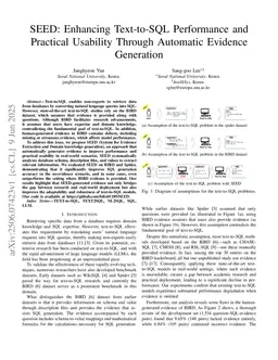 SEED: Enhancing Text-to-SQL Performance and Practical Usability Through Automatic Evidence Generation