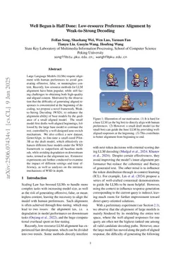 Well Begun is Half Done: Low-resource Preference Alignment by Weak-to-Strong Decoding
