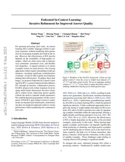 Federated In-Context Learning: Iterative Refinement for Improved Answer Quality
