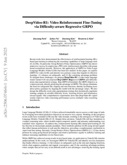 DeepVideo-R1: Video Reinforcement Fine-Tuning via Difficulty-aware Regressive GRPO