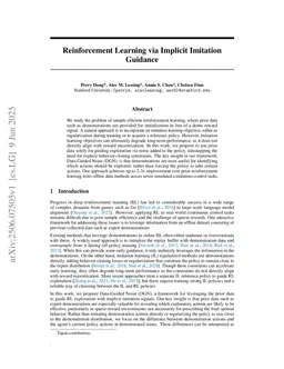 Reinforcement Learning via Implicit Imitation Guidance