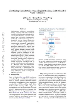 Coordinating Search-Informed Reasoning and Reasoning-Guided Search in Claim Verification