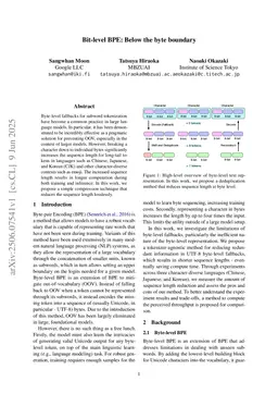 Bit-level BPE: Below the byte boundary
