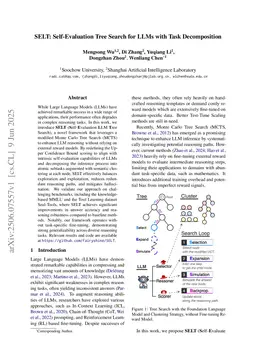 SELT: Self-Evaluation Tree Search for LLMs with Task Decomposition