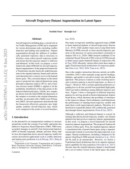 Aircraft Trajectory Dataset Augmentation in Latent Space
