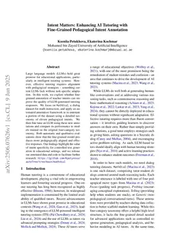 Intent Matters: Enhancing AI Tutoring with Fine-Grained Pedagogical Intent Annotation