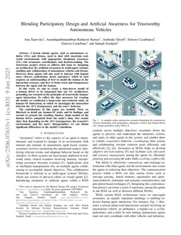 Blending Participatory Design and Artificial Awareness for Trustworthy Autonomous Vehicles