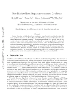 Rao-Blackwellised Reparameterisation Gradients