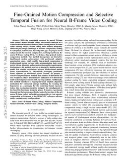 Fine-Grained Motion Compression and Selective Temporal Fusion for Neural B-Frame Video Coding
