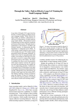 Through the Valley: Path to Effective Long CoT Training for Small Language Models