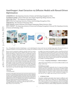 AssetDropper: Asset Extraction via Diffusion Models with Reward-Driven Optimization