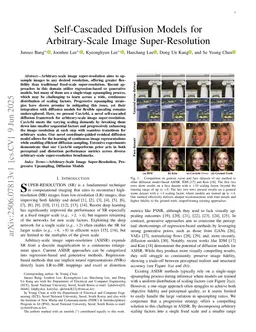 Self-Cascaded Diffusion Models for Arbitrary-Scale Image Super-Resolution