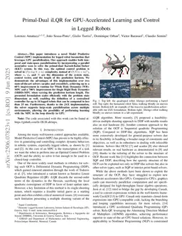 Primal-Dual iLQR for GPU-Accelerated Learning and Control in Legged Robots