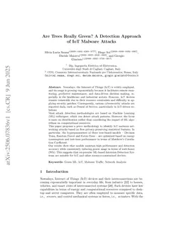 Are Trees Really Green? A Detection Approach of IoT Malware Attacks
