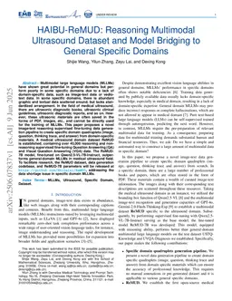 HAIBU-ReMUD: Reasoning Multimodal Ultrasound Dataset and Model Bridging to General Specific Domains