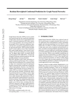 Residual Reweighted Conformal Prediction for Graph Neural Networks