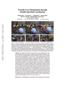 Versatile Loco-Manipulation through Flexible Interlimb Coordination