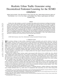 Realistic Urban Traffic Generator using Decentralized Federated Learning for the SUMO simulator