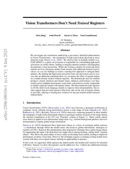 Vision Transformers Don't Need Trained Registers