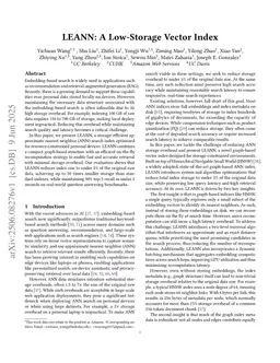 LEANN: A Low-Storage Vector Index