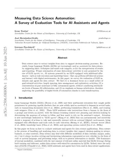 Measuring Data Science Automation: A Survey of Evaluation Tools for AI Assistants and Agents