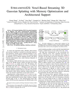 STREAMINGGS: Voxel-Based Streaming 3D Gaussian Splatting with Memory Optimization and Architectural Support