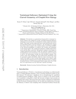 Variational Inference Optimized Using the Curved Geometry of Coupled Free Energy