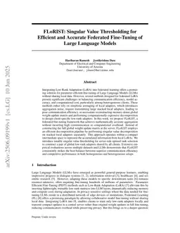 FLoRIST: Singular Value Thresholding for Efficient and Accurate Federated Fine-Tuning of Large Language Models