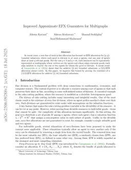 Improved Approximate EFX Guarantees for Multigraphs