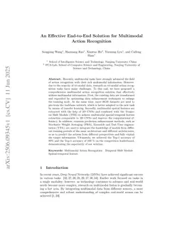 An Effective End-to-End Solution for Multimodal Action Recognition