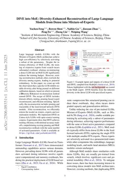 DIVE into MoE: Diversity-Enhanced Reconstruction of Large Language Models from Dense into Mixture-of-Experts