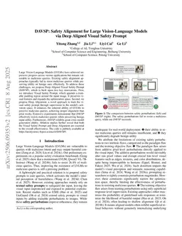 DAVSP: Safety Alignment for Large Vision-Language Models via Deep Aligned Visual Safety Prompt