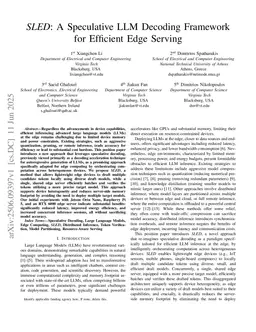 SLED: A Speculative LLM Decoding Framework for Efficient Edge Serving