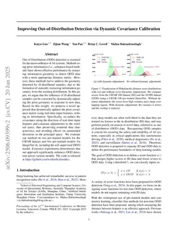 Improving Out-of-Distribution Detection via Dynamic Covariance Calibration