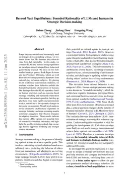 Beyond Nash Equilibrium: Bounded Rationality of LLMs and humans in Strategic Decision-making