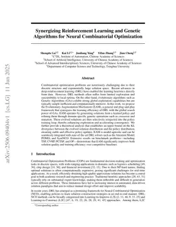 Synergizing Reinforcement Learning and Genetic Algorithms for Neural Combinatorial Optimization
