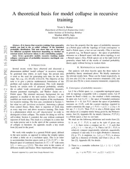 A theoretical basis for model collapse in recursive training
